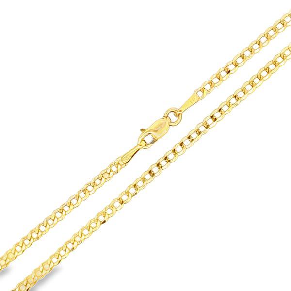 14 Karat Yellow Gold 2mm Curb Link Chain - 18
