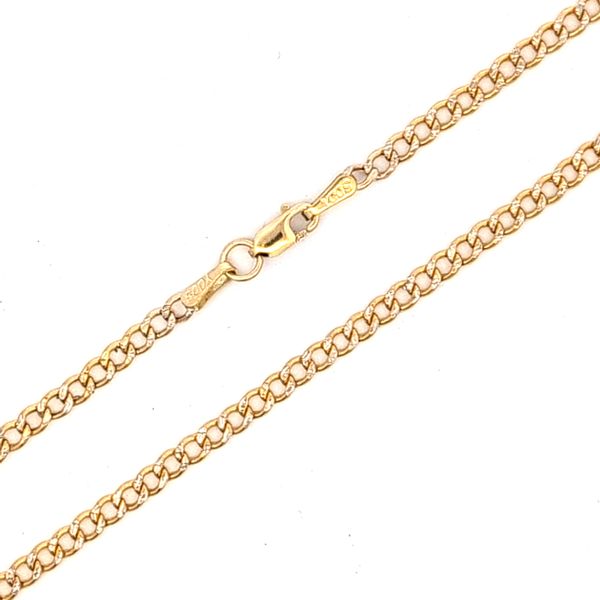 14 Karat Yellow Gold Pave Cut 2.5mm Curb Link Chain Arezzo Jewelers Elmwood Park, IL