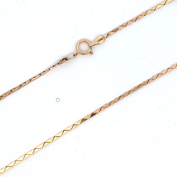 14K Yellow Gold Italian Triangle Link Chain - 16