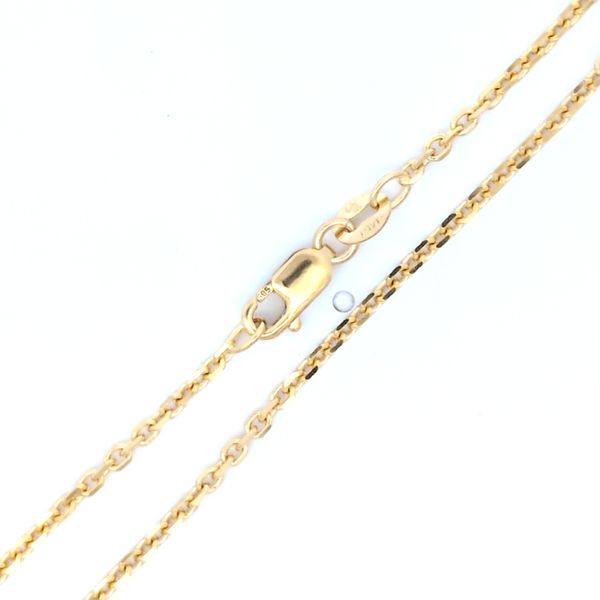 14 Karat Yellow Gold Rolo Link Pendant Chain Arezzo Jewelers Elmwood Park, IL