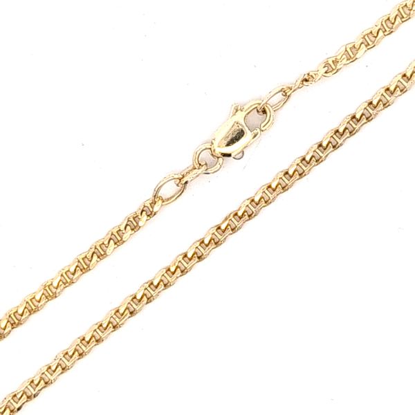 14 Karat Yellow Gold 2.35mm Flat Anchor Link Chain Arezzo Jewelers Elmwood Park, IL
