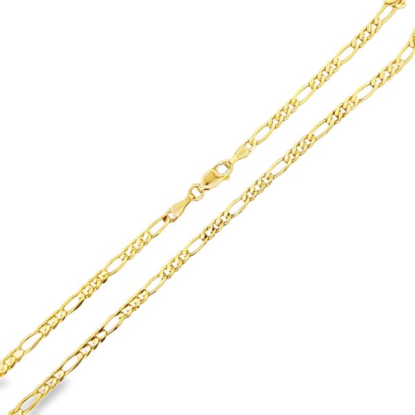 14 Karat Yellow Gold 3.25mm Figaro Link Chain - 24