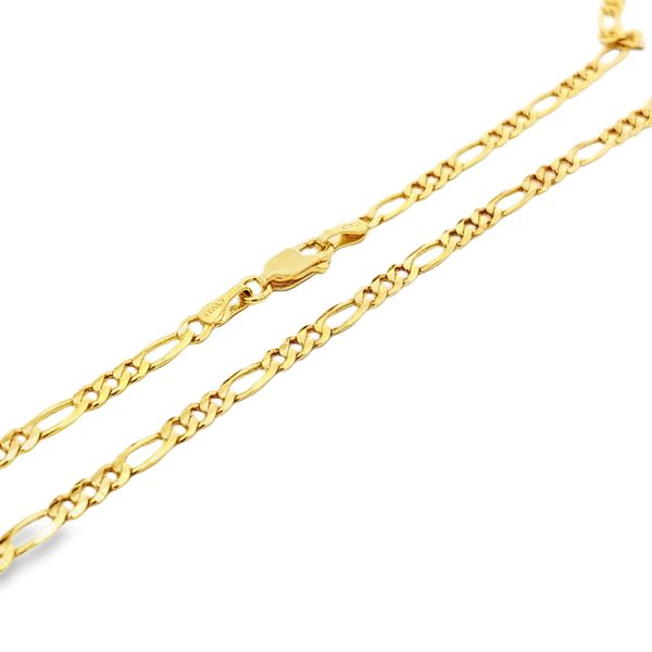 14 Karat Yellow Gold 3.25mm Figaro Link Chain - 24