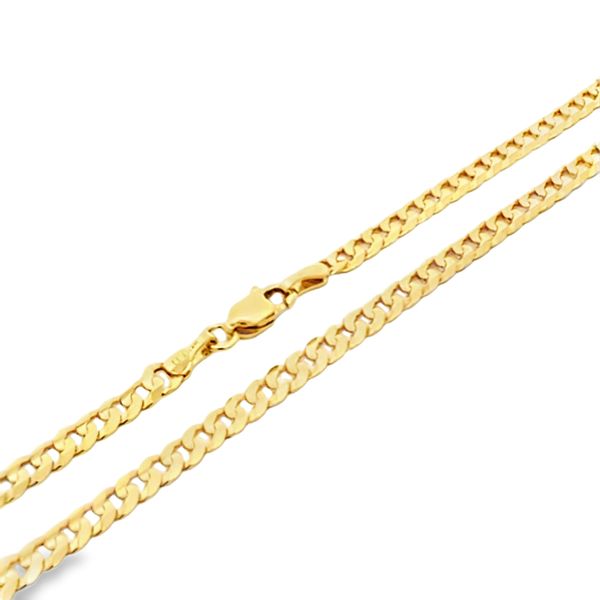 14 Karat Yellow Gold 4mm Curb Link Chain - 22