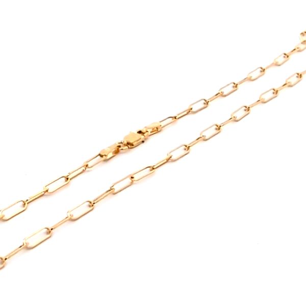 14 Karat Yellow Gold 2.15mm Paperclip Link Necklace Chain - 16