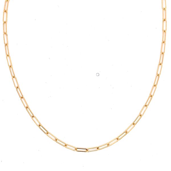 14 Karat Yellow Gold 2.15mm Paperclip Link Necklace Chain - 16