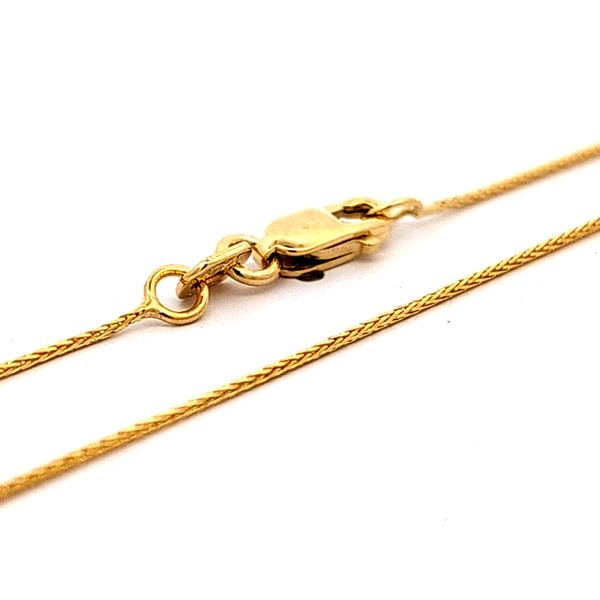14K Yellow Gold Baby Wheat Link Pendant Chain - 16