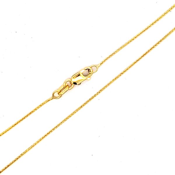 14K Yellow Gold Baby Wheat Link Pendant Chain - 16