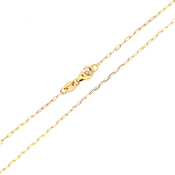 14K White Gold 1mm Paperclip Link Chain - 16