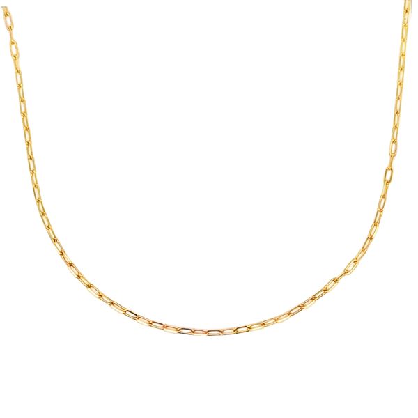 14K White Gold 1mm Paperclip Link Chain - 16