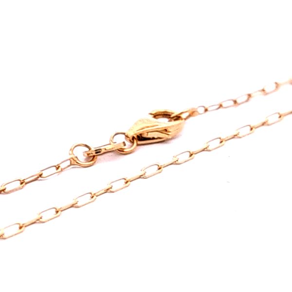 14K White Gold 1mm Paperclip Link Chain - 16