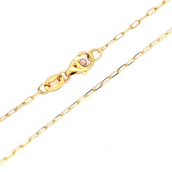 14K White Gold 1mm Paperclip Link Chain - 16