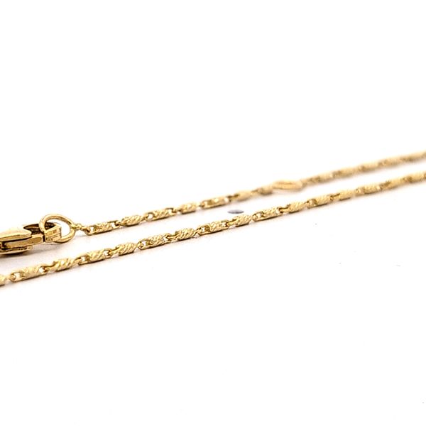 14K Yellow Gold 1mm Raso Link Pendant Chain - 18