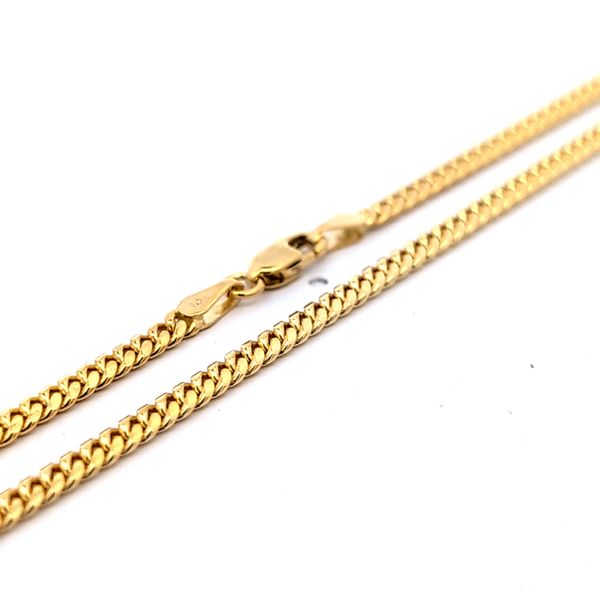 14K Yellow Gold 2.8mm Solid Cuban Link Chain - 22