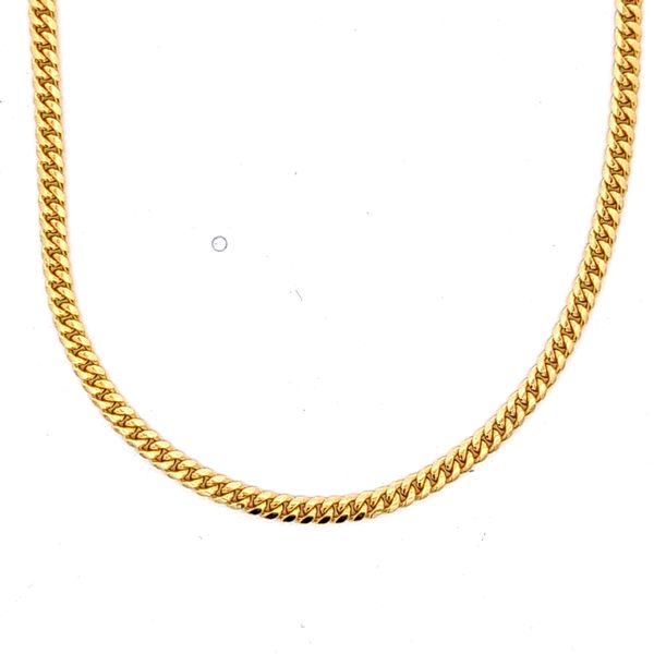 14K Yellow Gold 2.8mm Solid Cuban Link Chain - 22