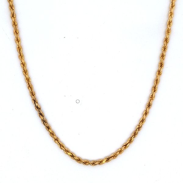14 Karat Yellow Gold 2.25mm Solid Rope Link Chain Image 3 Arezzo Jewelers Elmwood Park, IL