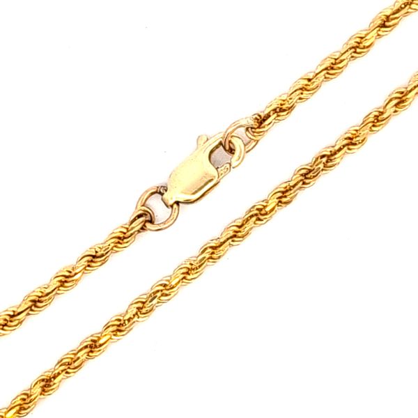 14 Karat Yellow Gold 2.25mm Solid Rope Link Chain Arezzo Jewelers Elmwood Park, IL