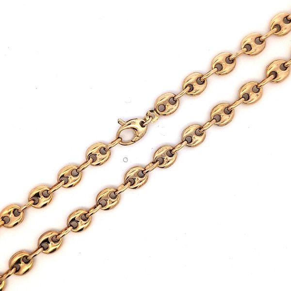 14K Yellow Gold Hollow 3D Mariner Link Chain Arezzo Jewelers Elmwood Park, IL