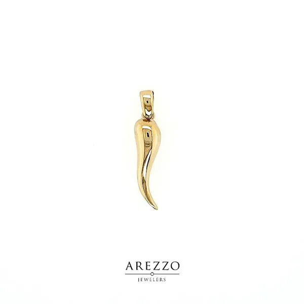 18k Yellow Gold Italian Horn Charm Arezzo Jewelers Elmwood Park, IL