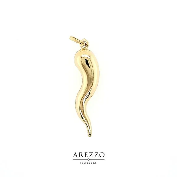 18k Large Italian Horn Charm Arezzo Jewelers Elmwood Park, IL