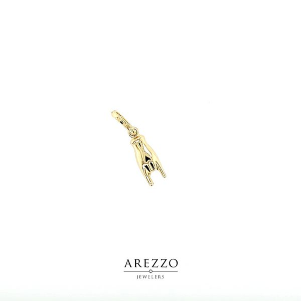 18k Yellow Gold Italian Hand - Corno Charm Image 2 Arezzo Jewelers Elmwood Park, IL