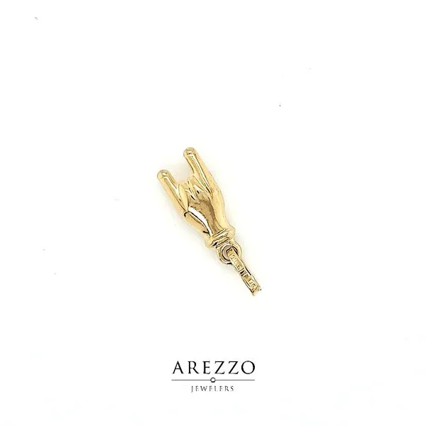 14k Italian Hand - Corno Charm Image 2 Arezzo Jewelers Elmwood Park, IL