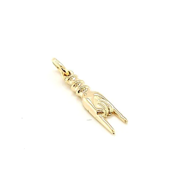 14k Yellow Gold Italian Hand (Cornuto) Gold Charm Image 3 Arezzo Jewelers Elmwood Park, IL