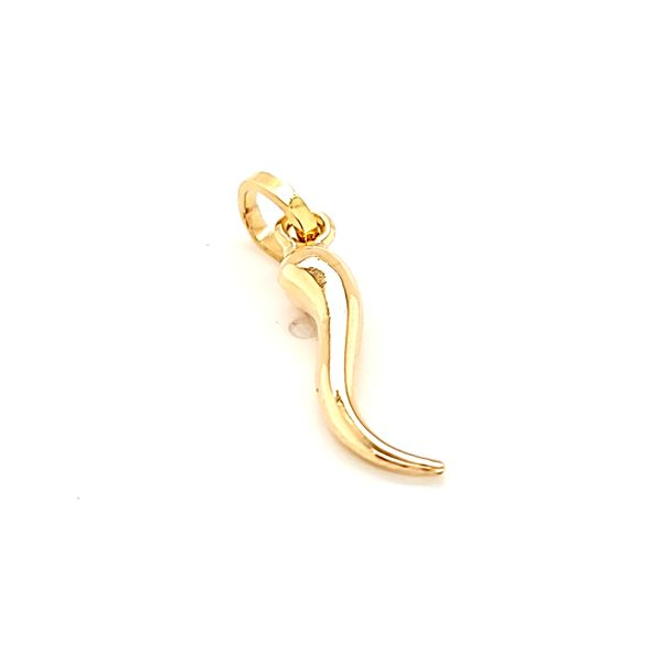 18k Yellow Gold Italian Horn Charm Image 2 Arezzo Jewelers Elmwood Park, IL