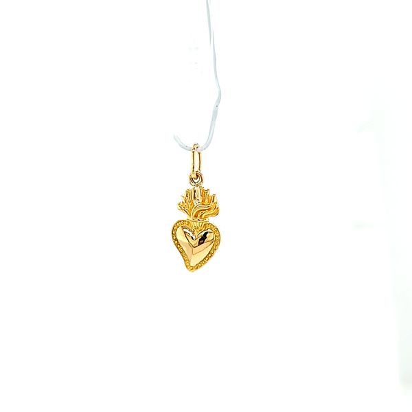 14k Yellow Gold Sacred Heart Charm Arezzo Jewelers Elmwood Park, IL