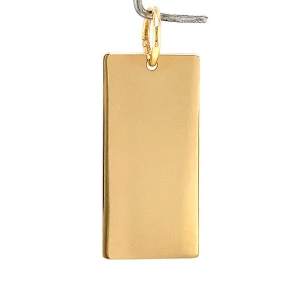 14k Yellow Gold Dog Tag Charm Arezzo Jewelers Elmwood Park, IL