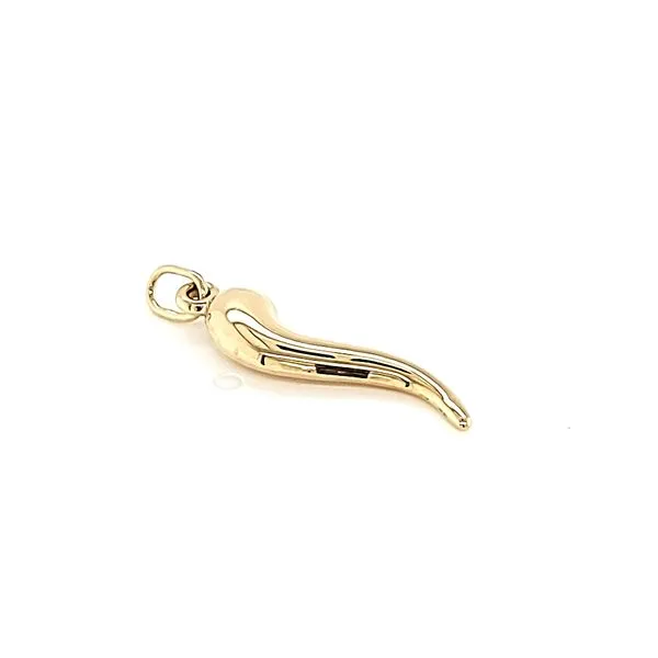 14k Yellow Gold Italian Horn Charm Image 2 Arezzo Jewelers Elmwood Park, IL
