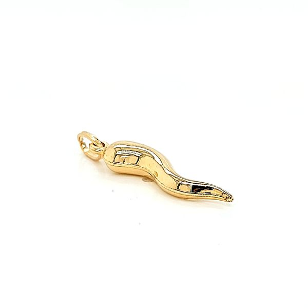 18k Yellow Gold Italian Horn Charm - Corno Image 2 Arezzo Jewelers Elmwood Park, IL