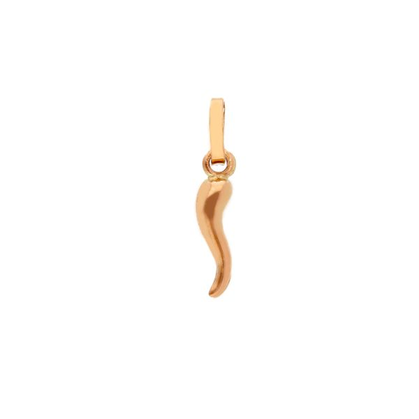 18k Rosé Gold Italian Horn Charm Arezzo Jewelers Elmwood Park, IL