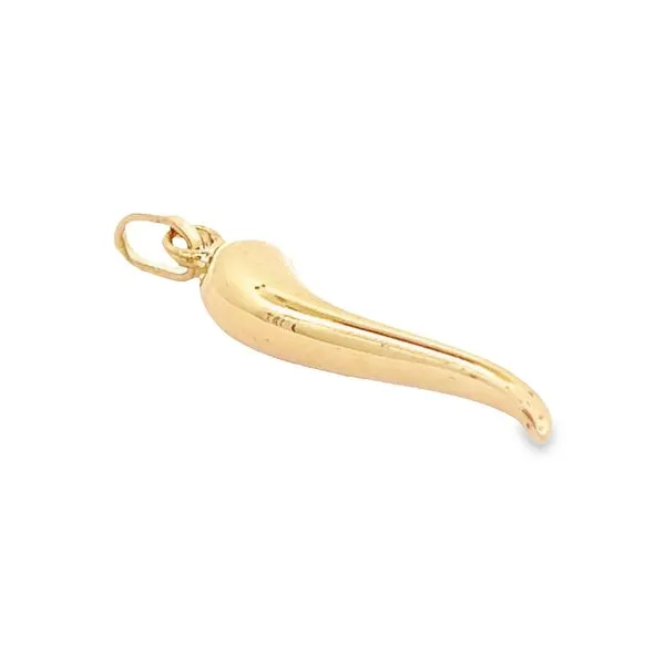 14k Yellow Gold Italian Horn Charm Image 2 Arezzo Jewelers Elmwood Park, IL