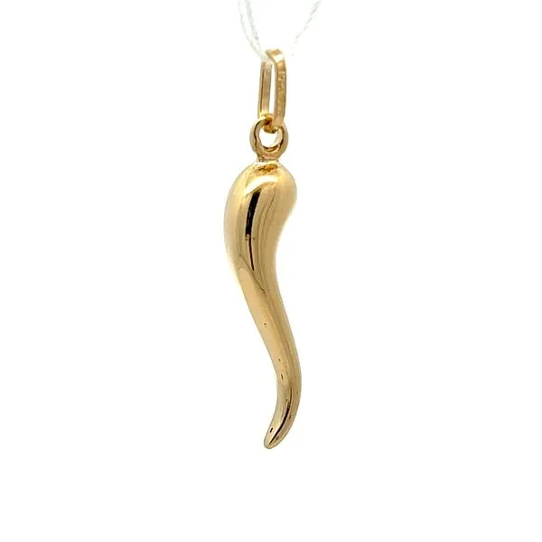14k Yellow Gold Italian Horn Charm Image 3 Arezzo Jewelers Elmwood Park, IL
