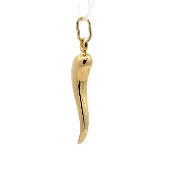 14k Yellow Gold Italian Horn Charm Image 4 Arezzo Jewelers Elmwood Park, IL