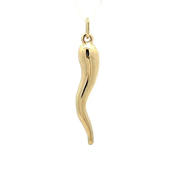 14kYellow Gold Italian Horn Charm Image 3 Arezzo Jewelers Elmwood Park, IL