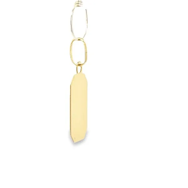 14k Yellow Gold Engraveable Dog Tag Pendant Image 4 Arezzo Jewelers Elmwood Park, IL