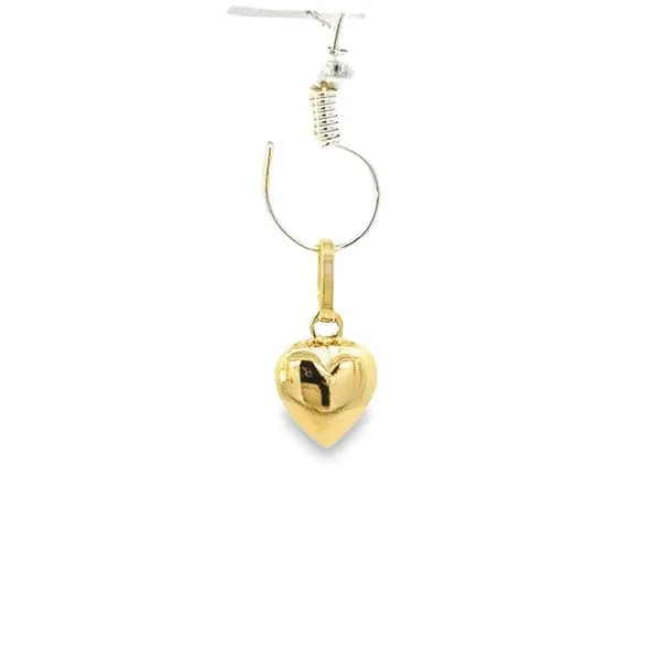 14k Yellow Gold 8mm Heart Pendant Image 3 Arezzo Jewelers Elmwood Park, IL