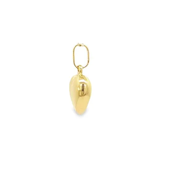 14k Yellow Gold 10mm Heart Pendant Image 2 Arezzo Jewelers Elmwood Park, IL