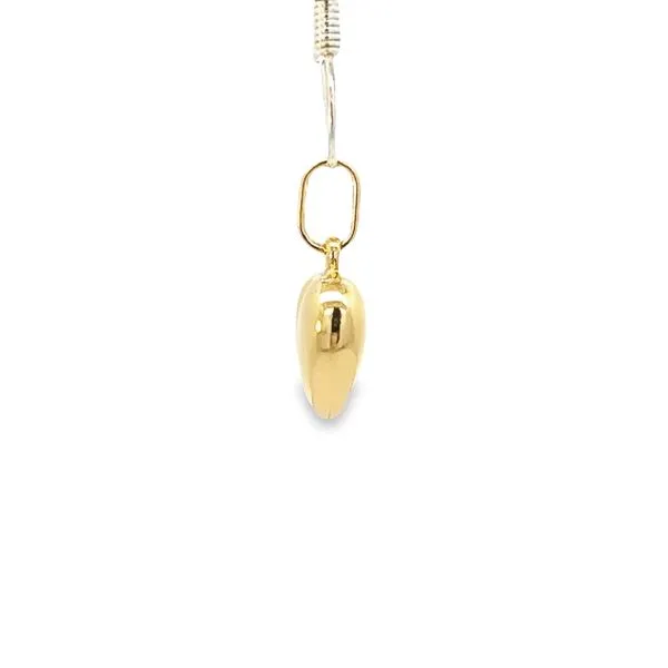 14k Yellow Gold 10mm Heart Pendant Image 4 Arezzo Jewelers Elmwood Park, IL