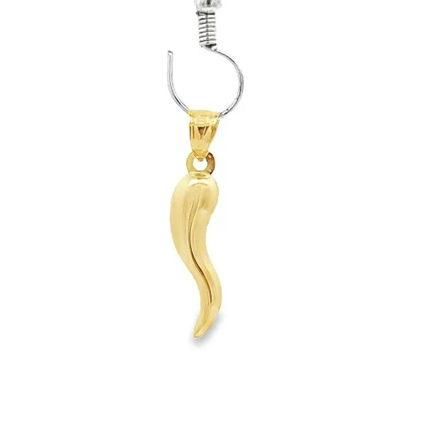 14K Yellow Gold Hollow Italian Horn Charm Image 2 Arezzo Jewelers Elmwood Park, IL