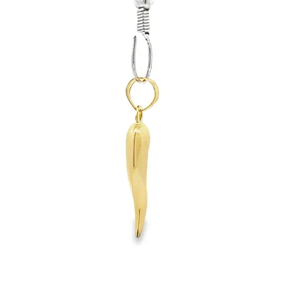 14K Yellow Gold Hollow Italian Horn Charm Image 4 Arezzo Jewelers Elmwood Park, IL