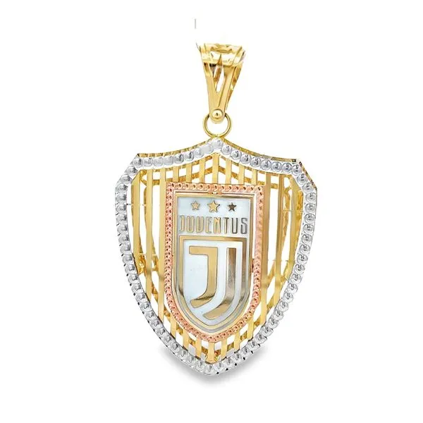 14K Gold Juventus Serie A Shield Pendant / Charm Arezzo Jewelers Elmwood Park, IL