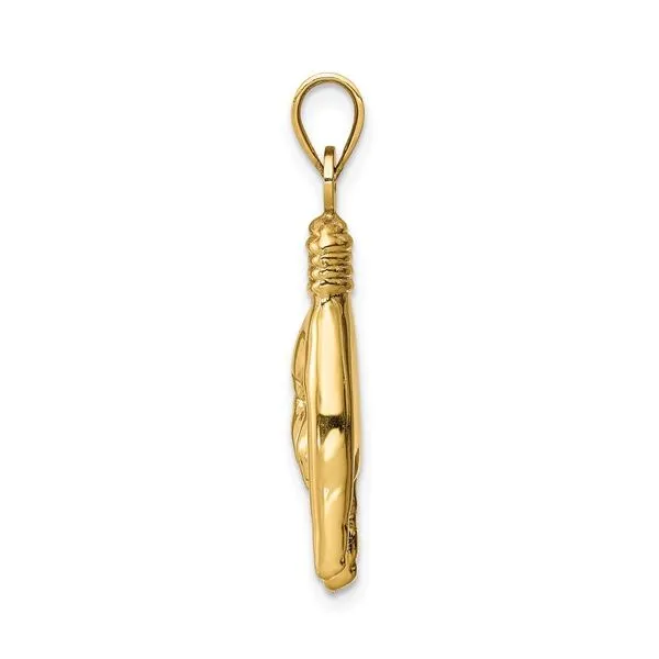 14K Yellow Gold Italian Hand Pendant / Charm Image 2 Arezzo Jewelers Elmwood Park, IL