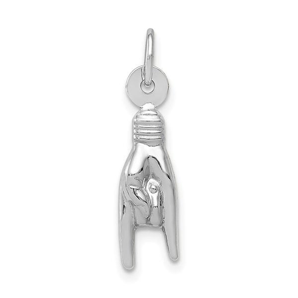 14k White Gold Italian Hand Gold Pendant / Charm Arezzo Jewelers Elmwood Park, IL