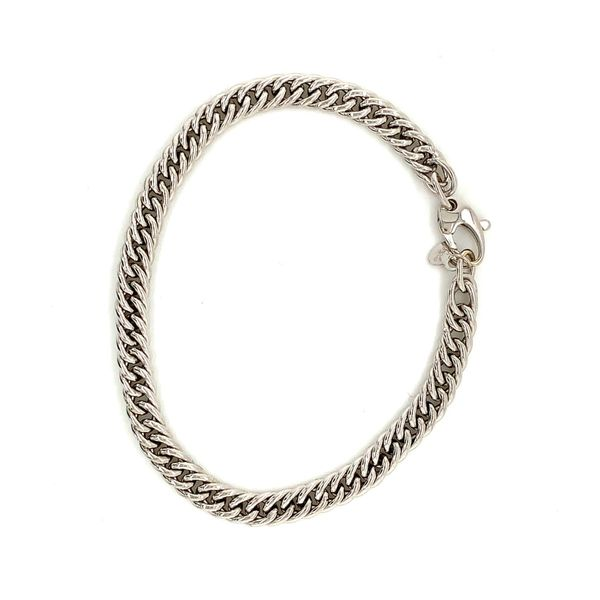 18k White Gold Polished Link Bracelet, 8