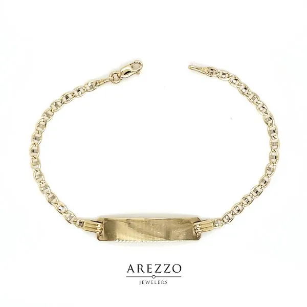 14k Two Tone Children's Anchor ID Bracelet Arezzo Jewelers Elmwood Park, IL