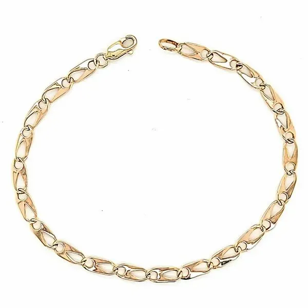 18k Yellow Gold Fancy Link Bracelet Image 2 Arezzo Jewelers Elmwood Park, IL