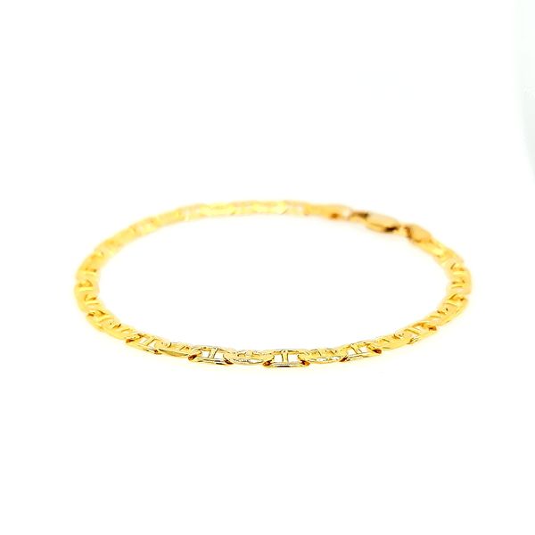 14kt Yellow Gold 4.5mm Anchor Link Bracelet Image 4 Arezzo Jewelers Elmwood Park, IL